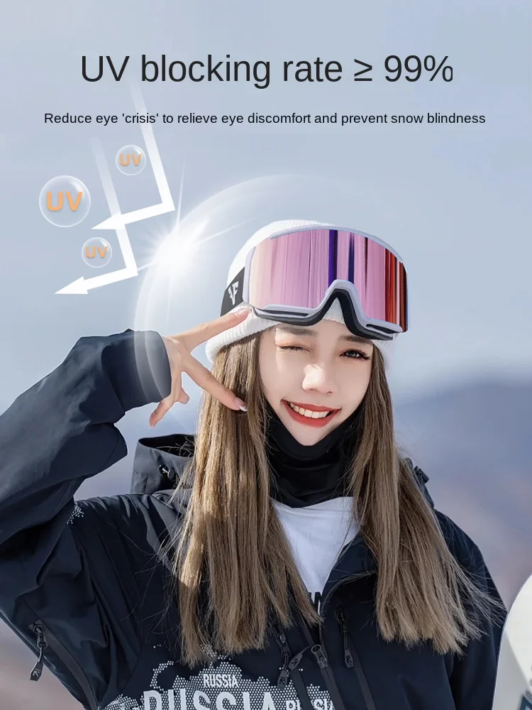 

Professional Ski Goggles Double Layers Anti-fog Snowboard Snow Snowmobile Glasses Eyewear Outdoor Sport Skiing Googles