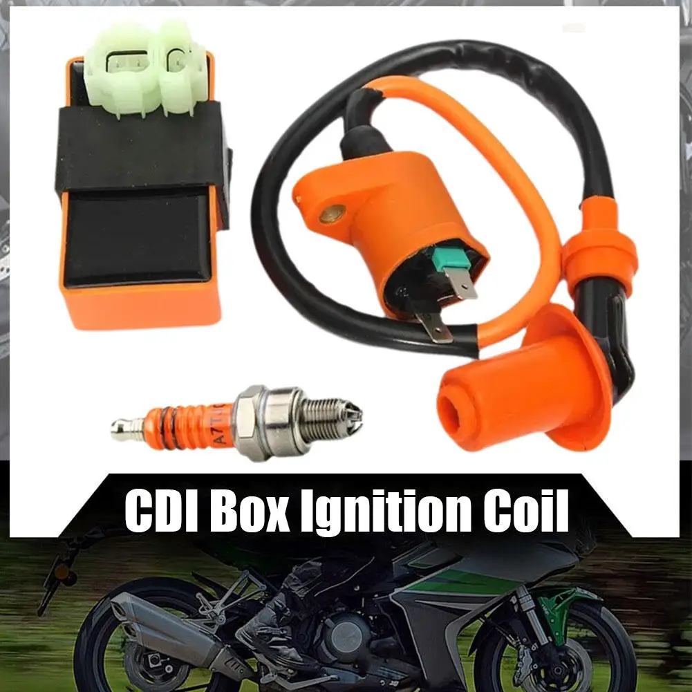 Performance 6 Pins CDI Ignition Coil Spark Plug For GY6 50 80 110 125 150cc Moped Scooter ATV Go Carts A7TJC Spark Plug