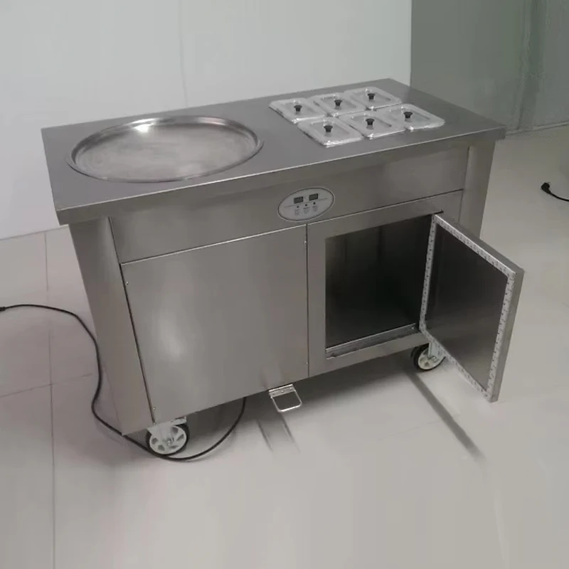 

Single Pot Deep Fried Yogurt Machine, Multifunctional Stainless Steel Ice Cream Roll Forming