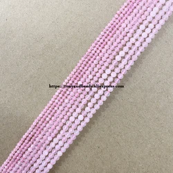 Small Diamond Cuts Faceted Pink Rose Quartz Round Loose Beads 15