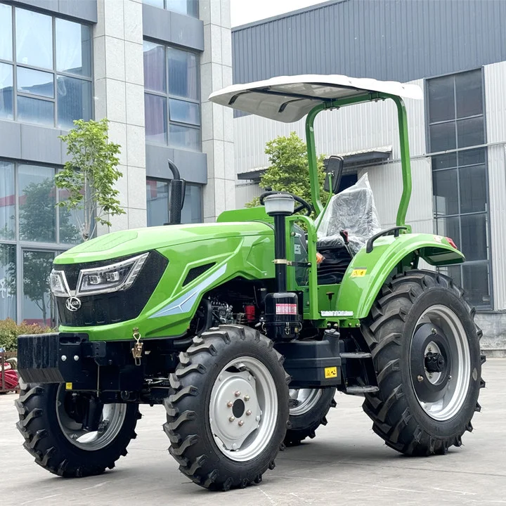 Low Price Agriculturea Tractors Farm Diesel Rotary Power Tractors Hydraulic Multifunctional 4x4 70 HP Wheel Tractors for Sale