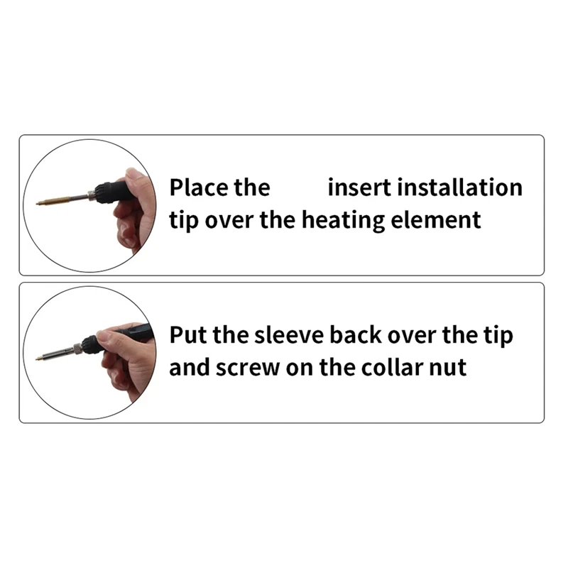 Heat Insert Nut Iron Tip Heat Set Insert Tips Soldering Iron Tips M2 M2.5 M3 M5 M6 Brass Thread Embedded Kit