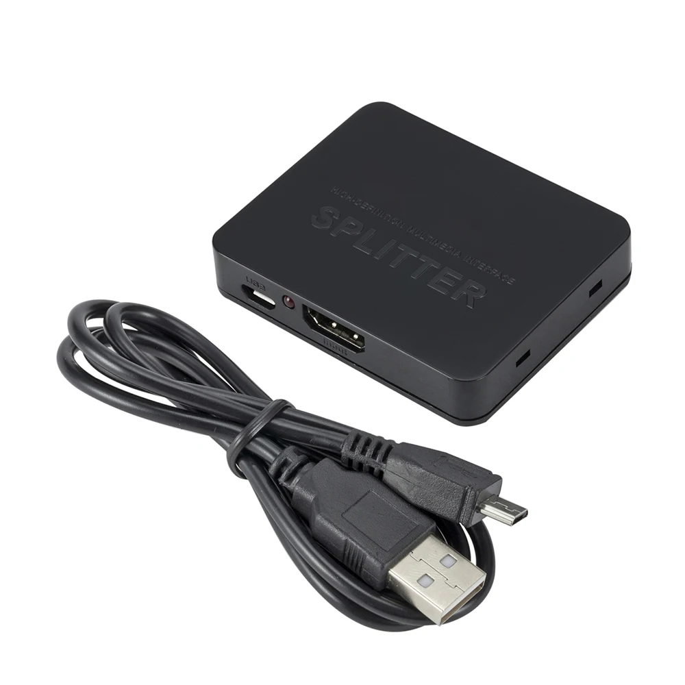 4K HDMI-compatible Splitter Full HD 1080p HDMI-compatible Switch 1X2 Splitter 1 in 2 Out Amplifier Dual Display For HDTV DVD