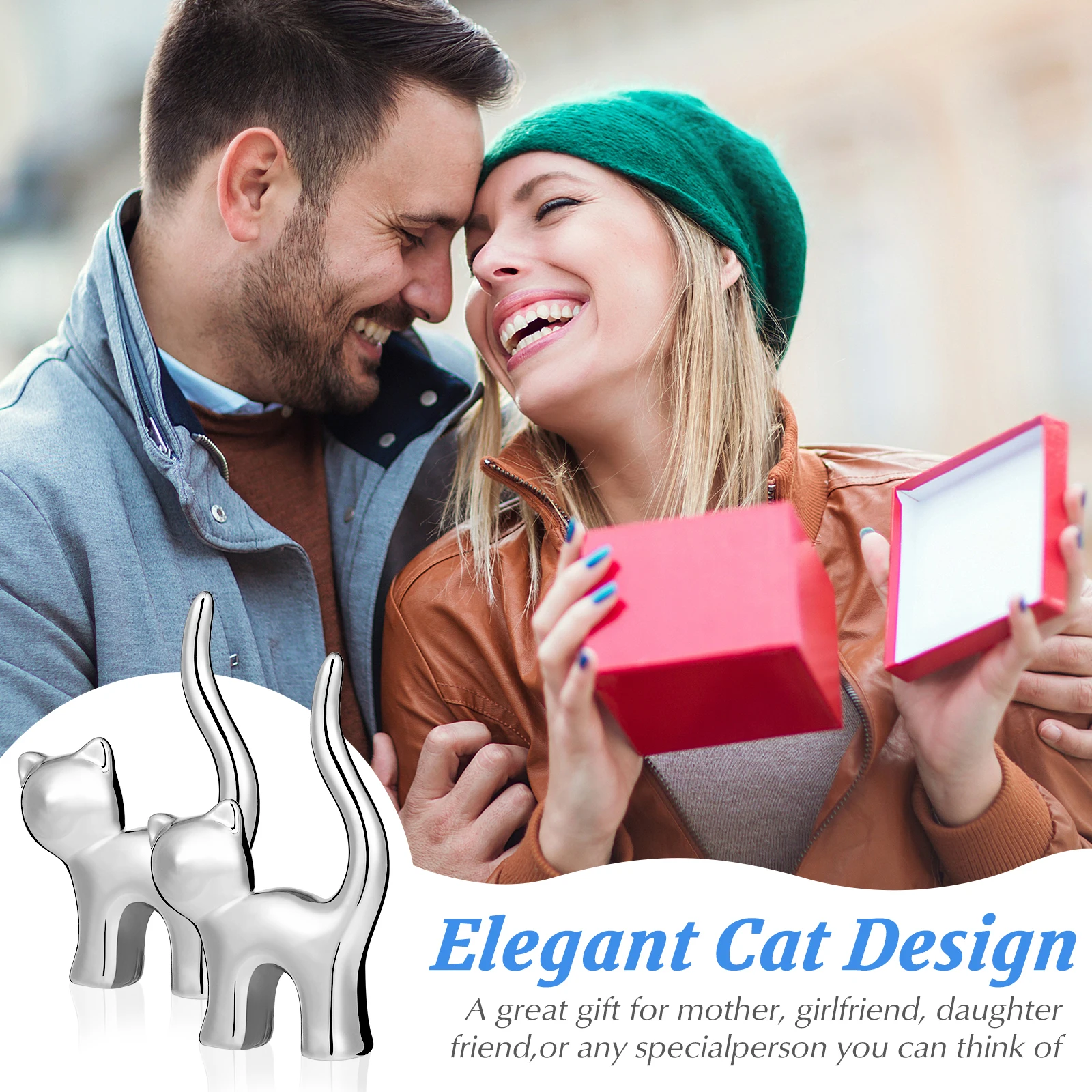 

2 Pcs Tray Decor Earrings Organizer Christmas Gift for Women Stand Ceramics Jewelry Holder Dish Jewellery Trinket