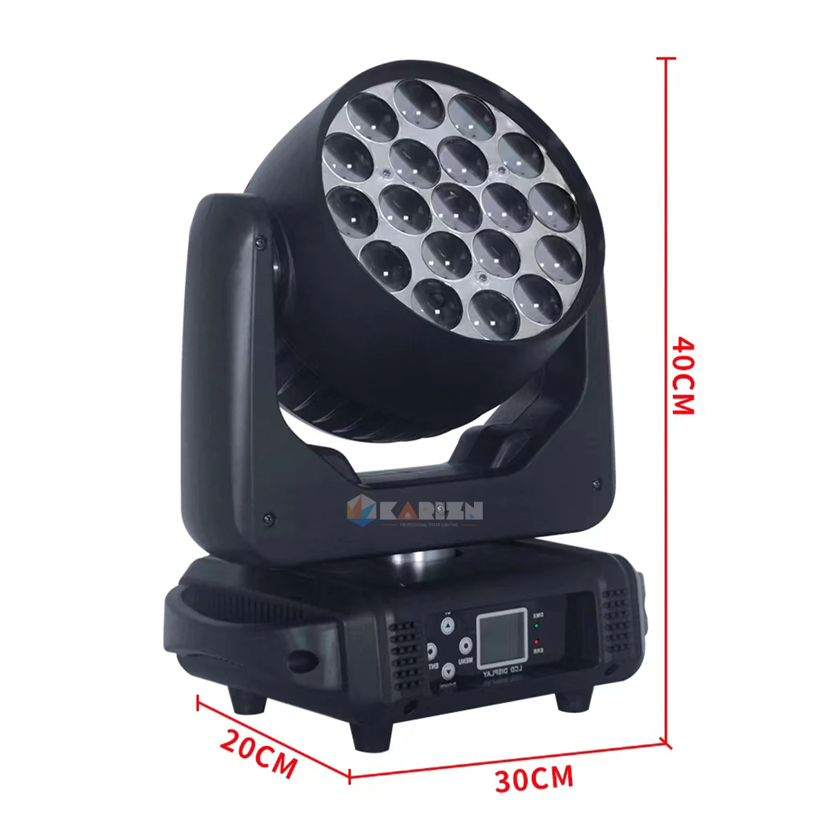 Flycase para led luz 19x15w rgbw feixe lira lavagem zoom, disco party bar pista de dança efeito de palco, 1 parte