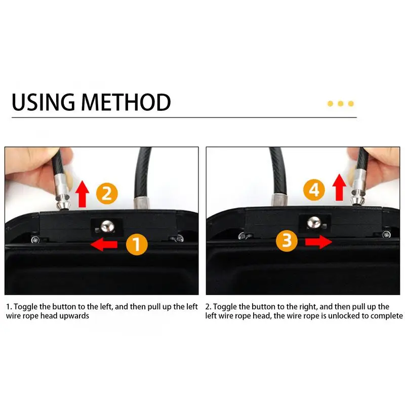 Dorm Safe Box Four-digit Password Portable Security Case Removable Chain Waterproof Compact Anti-theft Case For Car