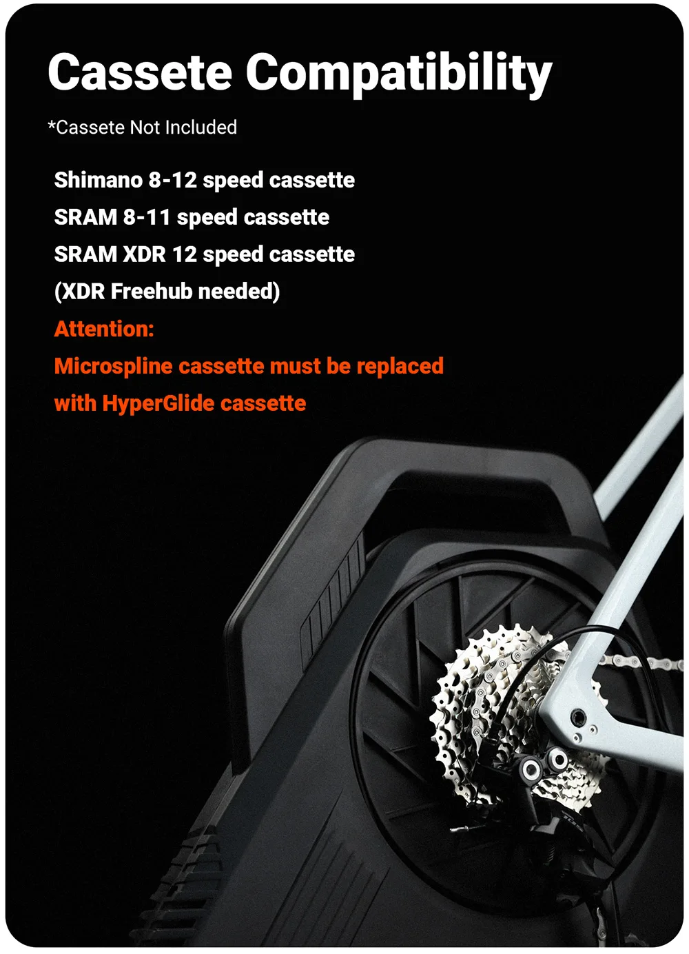 COOSPO T10 Smart Bike Trainer MTB Rennrad Heimtrainer mit Integriertem Leistungsmesser BLE5.0 ANT+ 2200W Indoor-Cycling – Detail 11