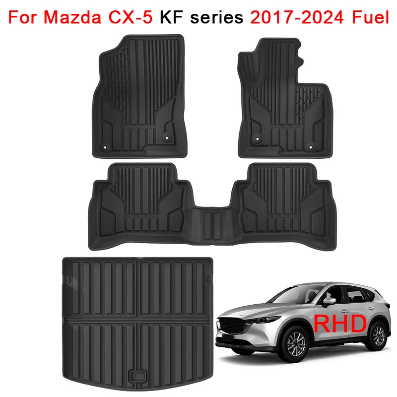 

Floor Mats for Mazda CX-5 KF series 2017 2018 2019 2020 2021 2022 2023 2024 Fuel RHD Car Mats TPE Cargo Liner Trunk Mats