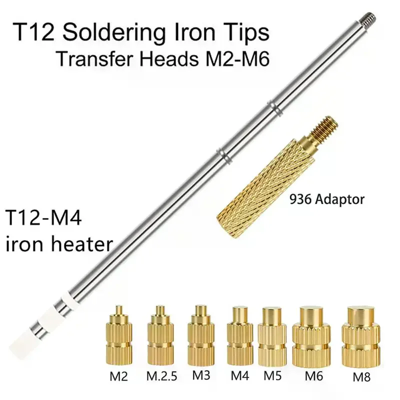Kit de fer à souder T12 avec pointe d'insertion intégrée pour écrous thermofusibles M2 M8, chauffage stable, opérations intégrées efficaces