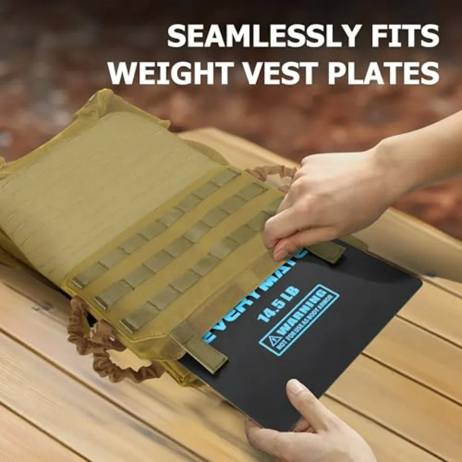 سترة مرجحة من EVERYMATE للرجال سترة مرجحة قابلة للتعديل لتدريب القوة وتمارين التحمل ملابس تدريب اللياقة البدنية التكتيكية #3