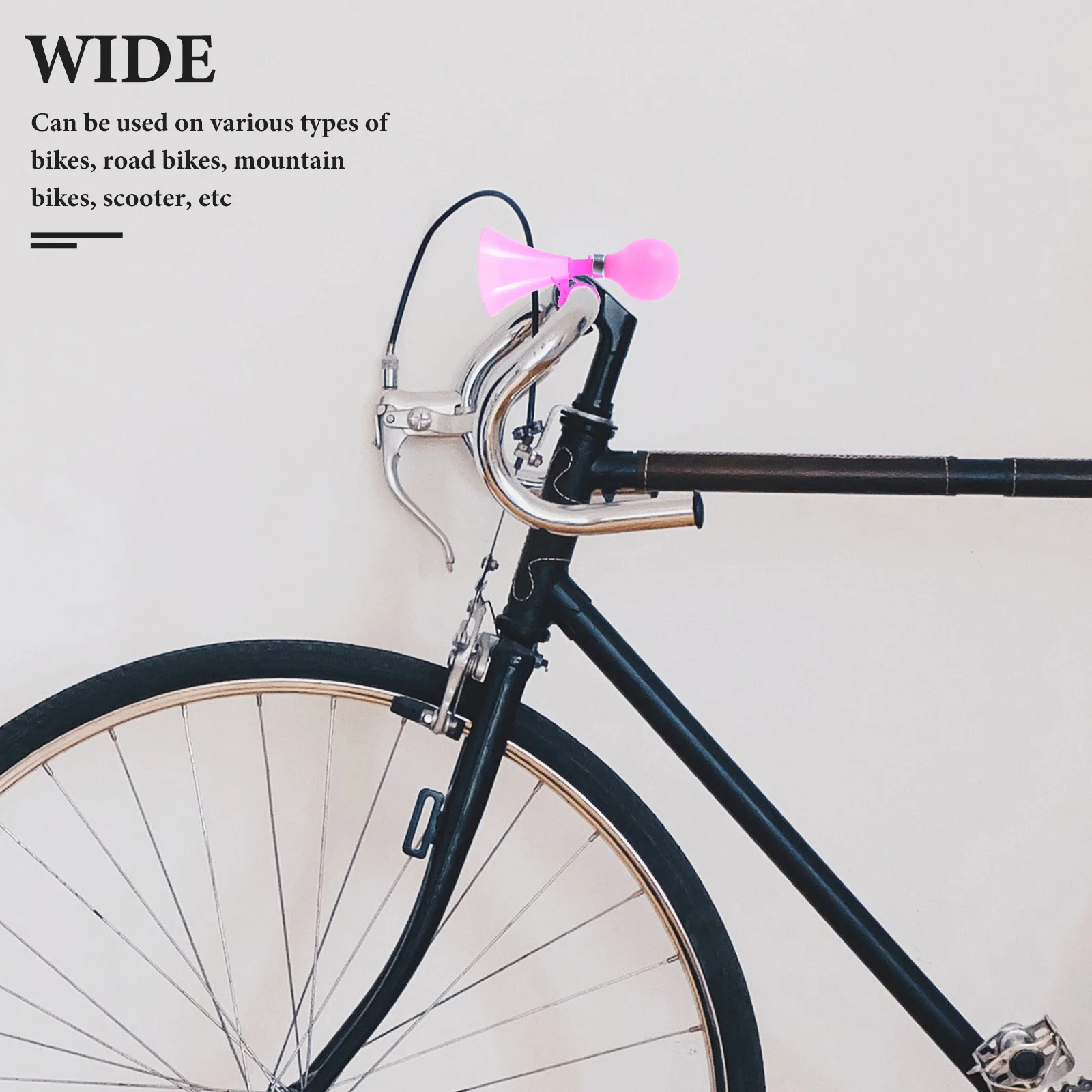 

1 Pressure Horn Durable Plastic Bike Accessories Loud Bicycle Horns Easy Install Safe Warning Motorcycle