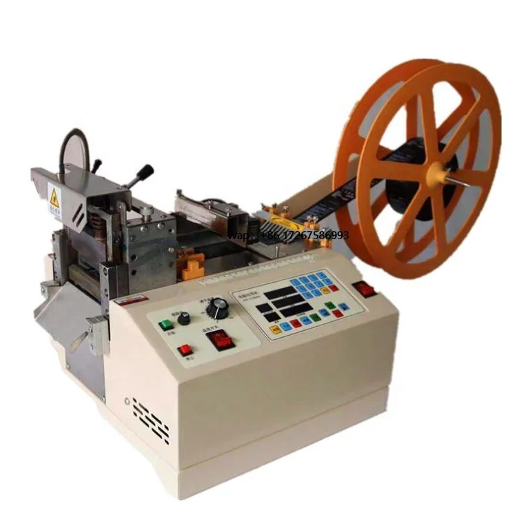 Computer hot knife ribbon label webbing machine
