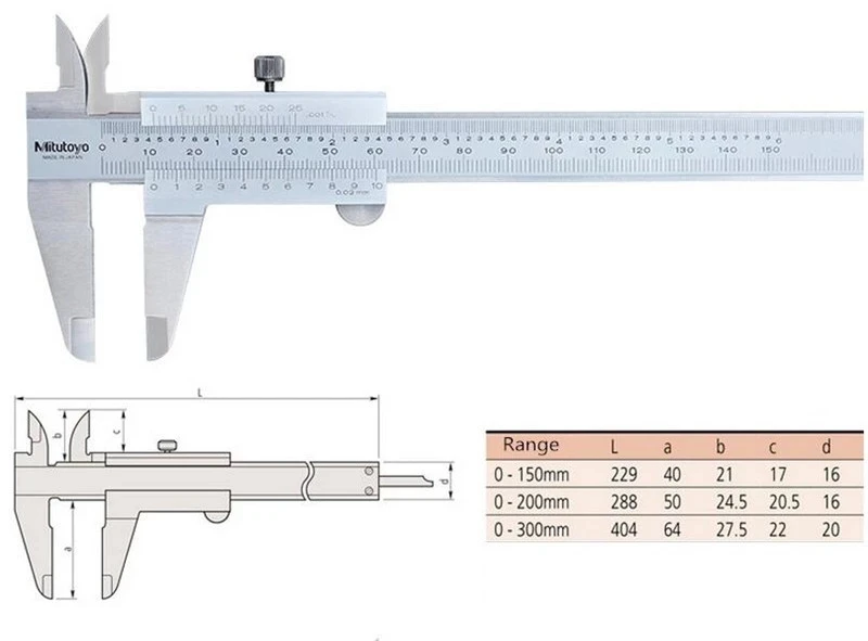 Mitutoyo Vernier Precision 0.02mm 6 \