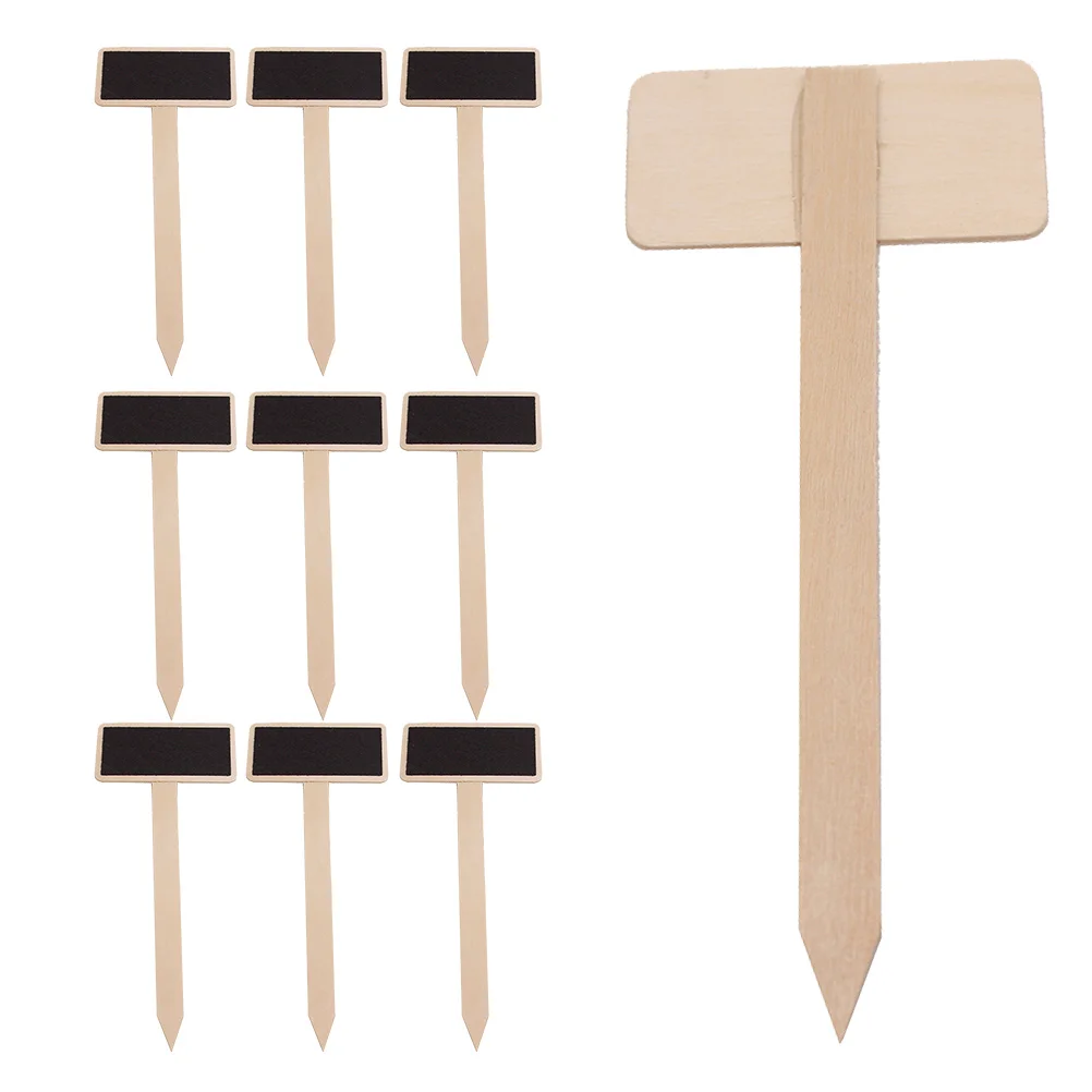 

20 pcs Mini Wooden Chalkboard Blackboard For Garden Plant Pot Tags Wedding Party Home Decorative Signage Reminder