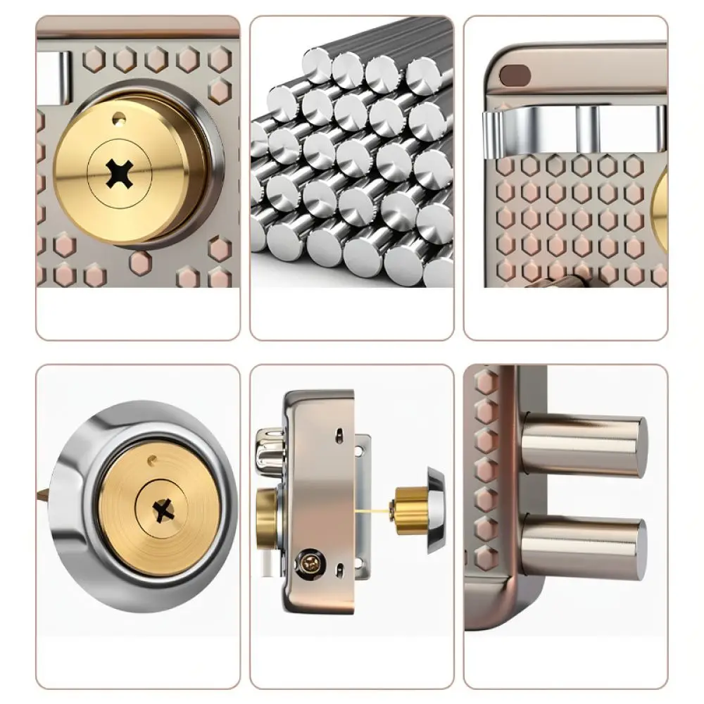 Vintage Rim Lock For Gu Rui Red Bronze Retro Hardware Iron Wooden Door Garage Gate Security Deadbolt Cross Key
