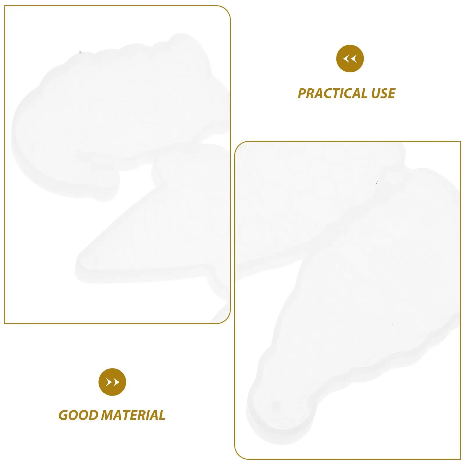 2 Pcs Silicone Keychain Mold for Epoxy Resin Charms Pendant DIY Crafts Jewelry Supplies Reusable Cleanable Accessories Parts