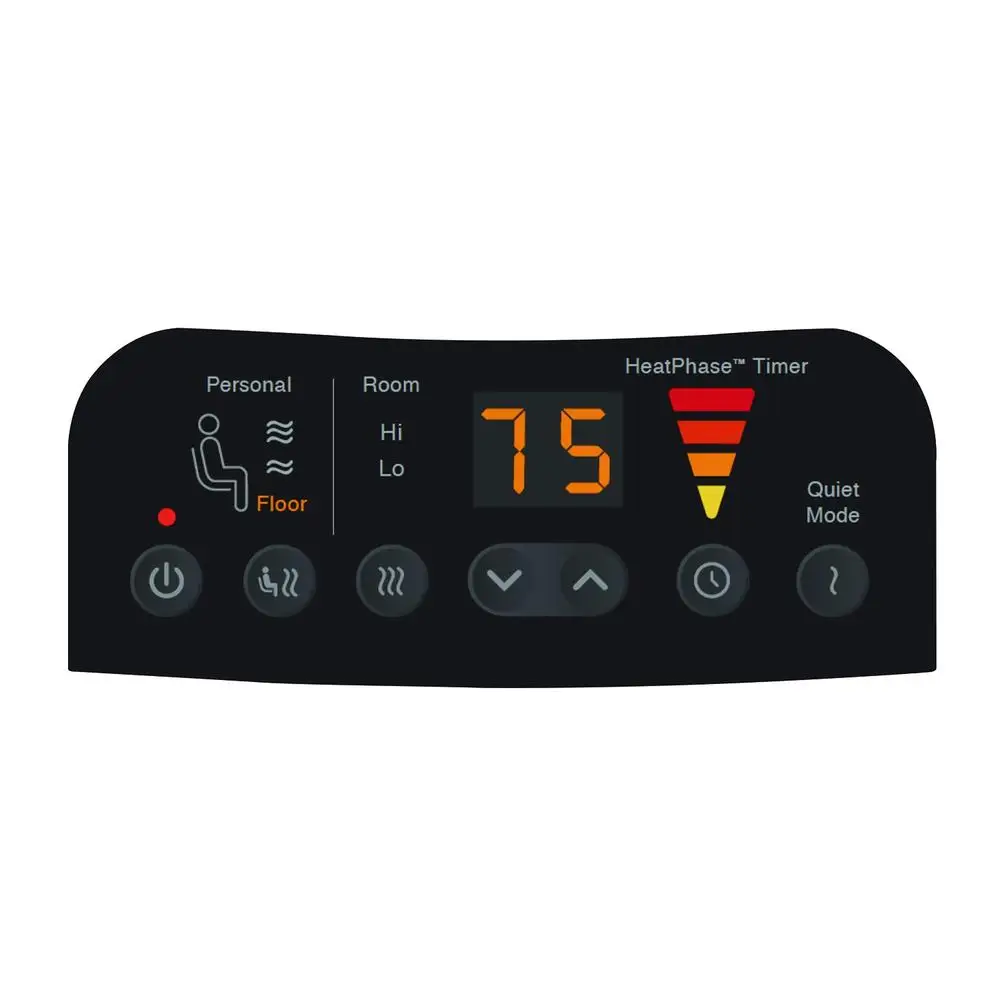 Electric Ceramic Space Heater with Programmable Thermostat Multi-Directional Heating Overheat Protection Auto-Off Timer Indoor