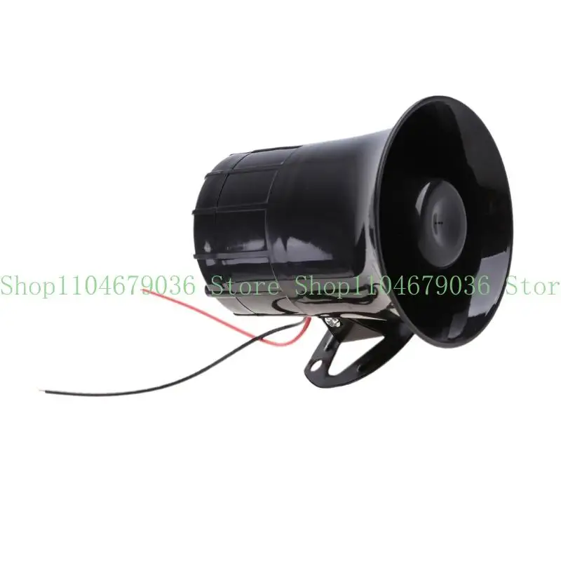 652F Ambulance Car Horn Loud Multipurpose Speaker Air Horn Megaphone Alarm Emergency Motorcycle 12V 3 Tone Horns