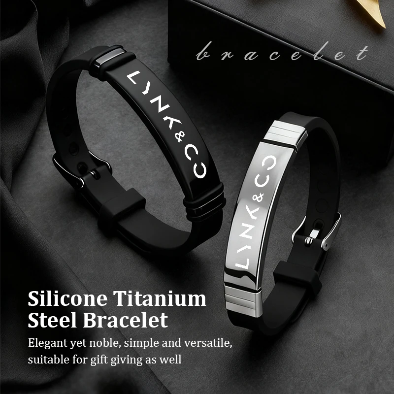 For LYNK&CO Car Logo Sports Men's Silicone Bracelet Fashion Holiday Souvenir Gift Wholesale Phev 03+ 05 06 09 PHEV 09 01 Phev 02