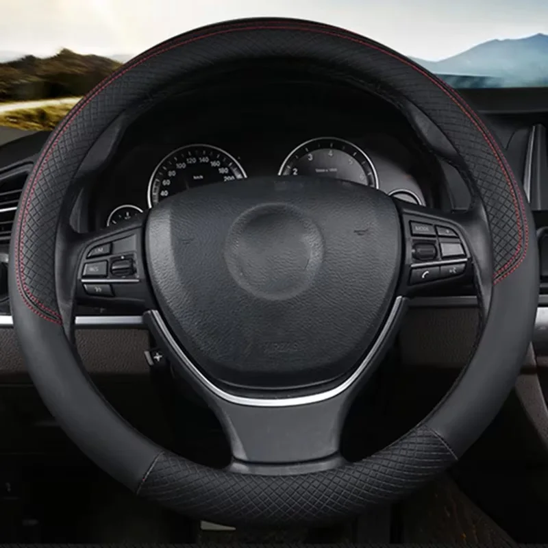 

High Quality Micro Fiber Leather Steering Wheel Cover for Suzuki Vitara Celta Peugeot 205 VW Polo 9n Camry 40 Auto Accessories