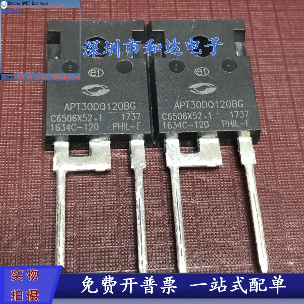 10PCS/Lot APT30DQ120BG  MOS TO-247 1200V 30A Imported Original New And In Stock 100%Test