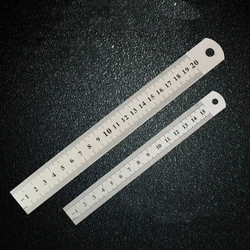 1PC 15cm Stainless Steel Metal Straight Ruler Ruler Tool Precision Double Sided Measuring Tool