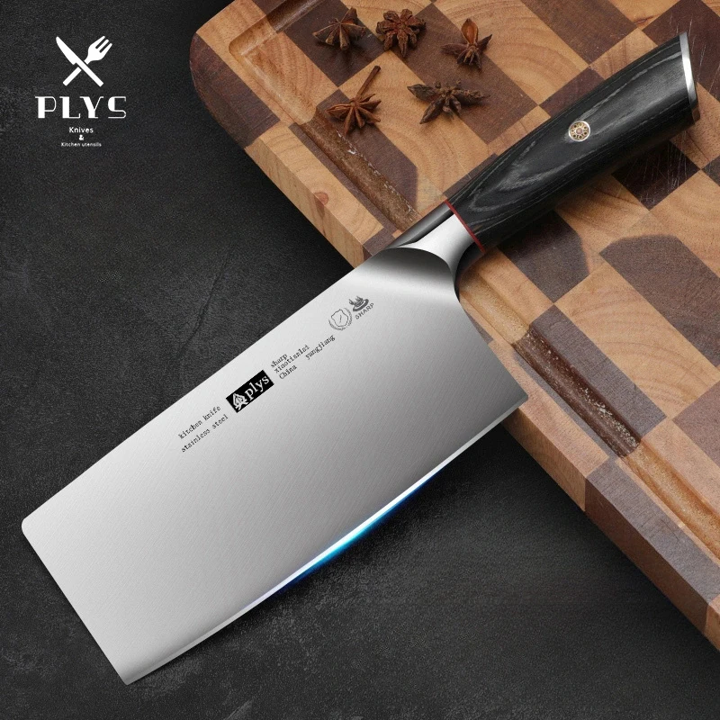 

PLYS High Hardness Meat Slicing Knife 9CR18 Stainless Steel Chef Knife Suitable for Kitchen Mincing and Vegetable Cutting