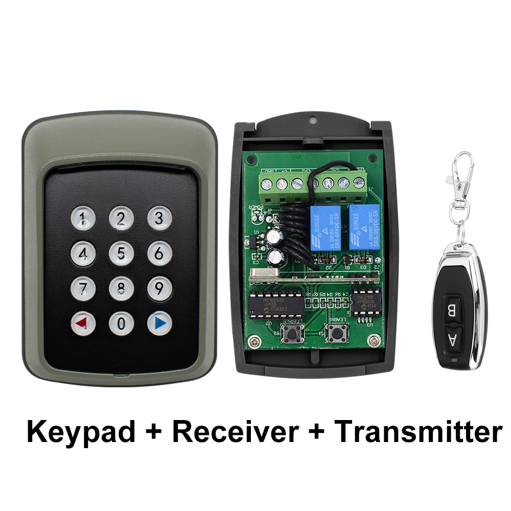 

433MHz Universal Security Wireless Automatic Entry Gate Keypad Remote Operator Panel Control for Sliding Gate Opener Motor