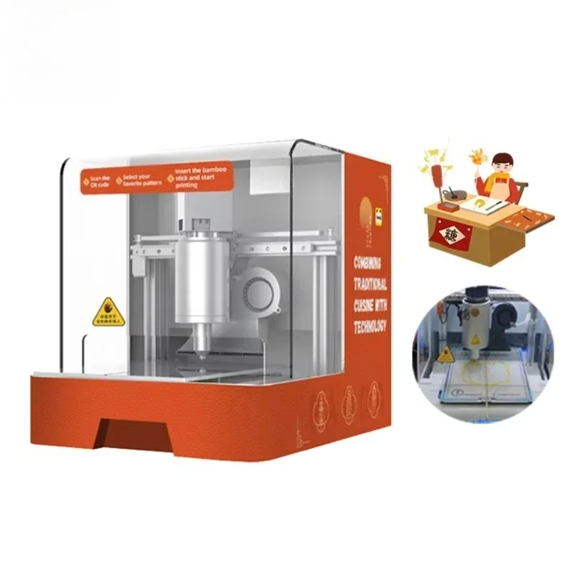 

Good price Amusement Park Small Facility 3D Food DIY Commercial-grade Sugar Painting Art Robot Vending Machine with AI Functions