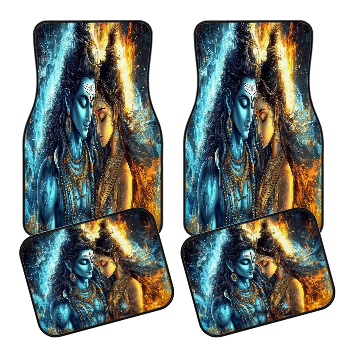 This 4pcs Set Of Stylish Japanese Samurai-Themed Car Floor Mats Is Suitable For All Types Of Trucks And Suvs. It'S An Ideal Gift