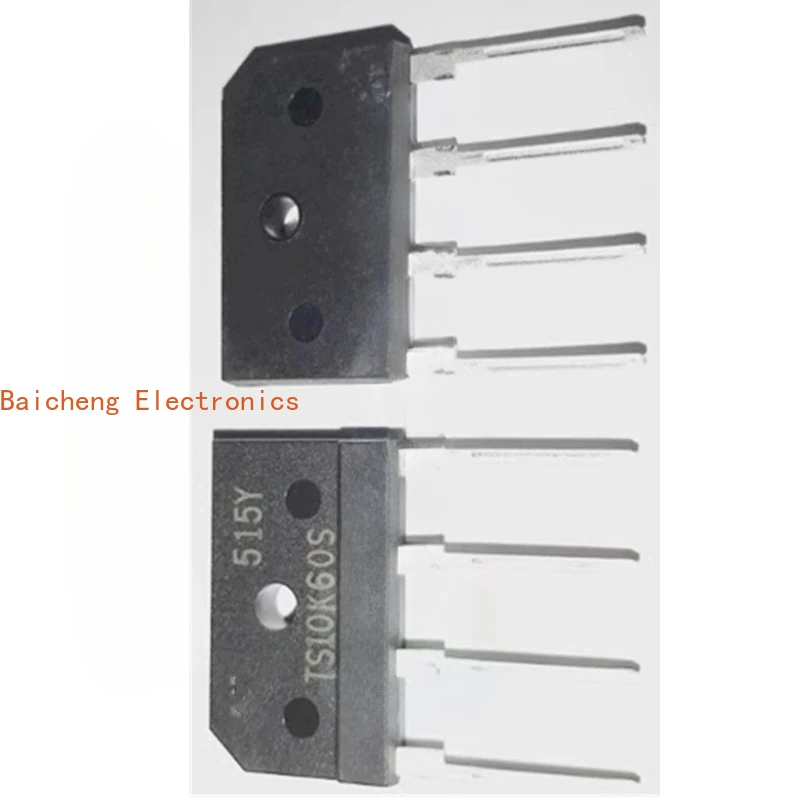 10PCS TS10K60S rectifier bridge TS10K80 ZIP-4 bridge stack flat bridge rectifier four pin direct insertion