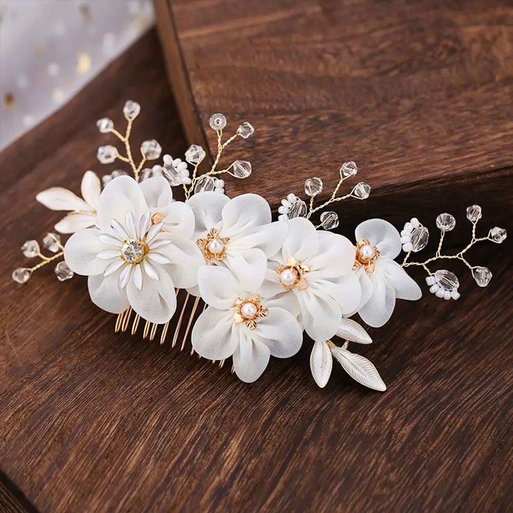 

Fashion Bridal Wedding Bridesmaid White Flower Hair Clip Hairpin Comb Accessories