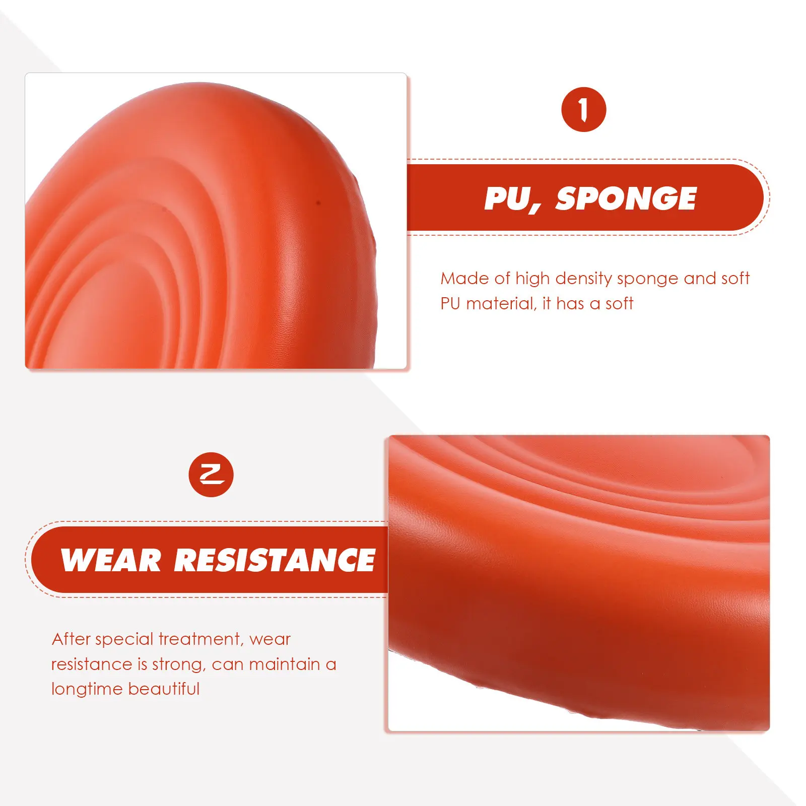 Round Bar Stool Seat Cushion PU Leather Padded Replacement Chair Cover for Kitchen Canteen Stool Repair