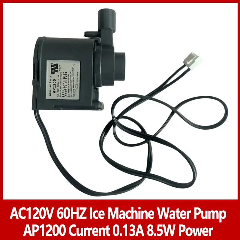 

Водяной насос для льдогенератора AC120V 60HZ AP1200, ток 0,13 А, 8,5 Вт, мощность для коммерческого льдогенератора