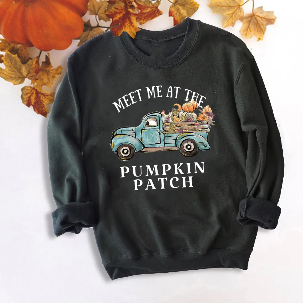 It\'s Fall Y\'all Pumpkin Sweatshirts Thankful Grateful Blessed Hoodie Women Fashion Thanksgiving Pullover Tops Halloween Clothes