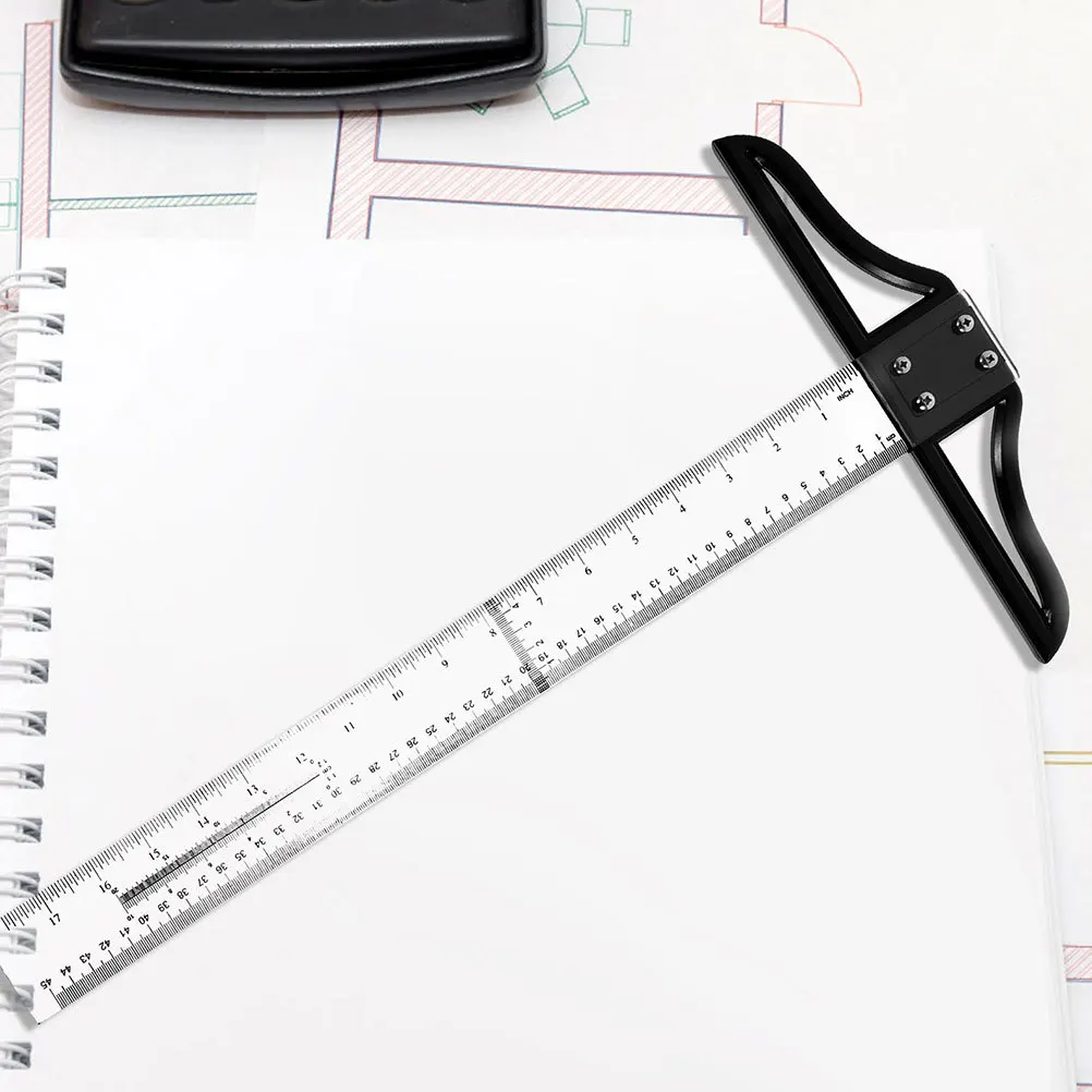 Ruler Precision Measuring Tool For Drafting Art Measurement Lightweight Abs Acrylic Marking T-Ruler Instrument