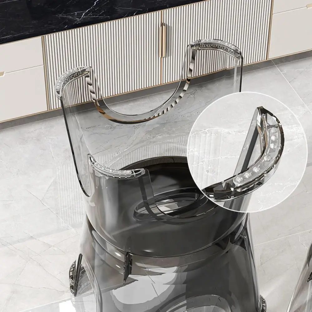 Simple Non-slip Clear Shower Foot Stool Waterproof Square Kid Stool Load-bearing Transparent Shoe