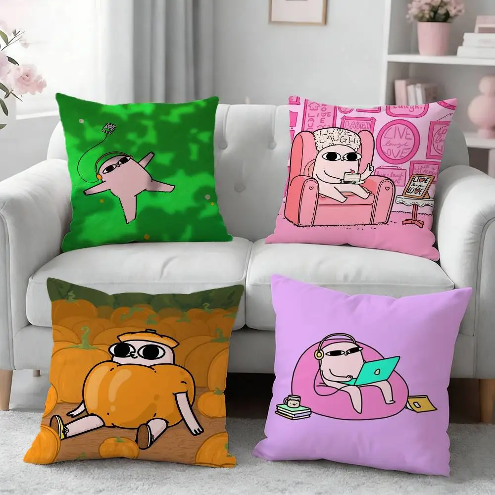 Cartoon K-Ketnipz C-Cute Pillow Case for Sofa Living Room Home office Decor Protective Cover