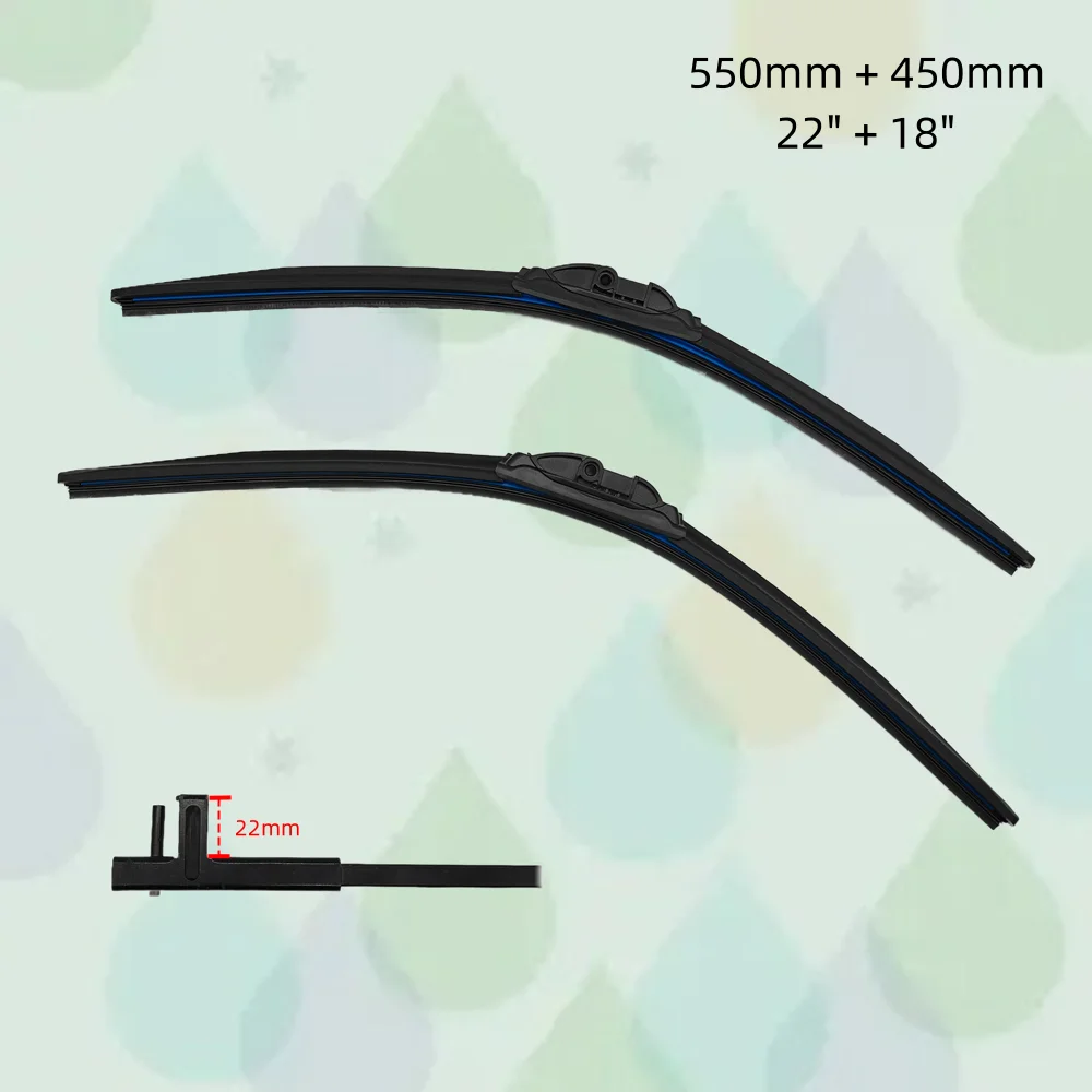 

Wiper blades for Alfa Romeo 159 2005-2011 Alfa Romeo Brera 2006-2010 22" + 18" (550mm + 450mm) All-Season Auto Windshield