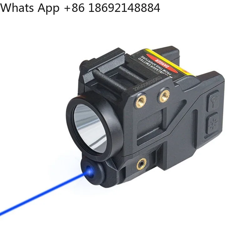 

Green laser LED magnetic charging hanging light, strong light flashing 20mm guide rail flashlight