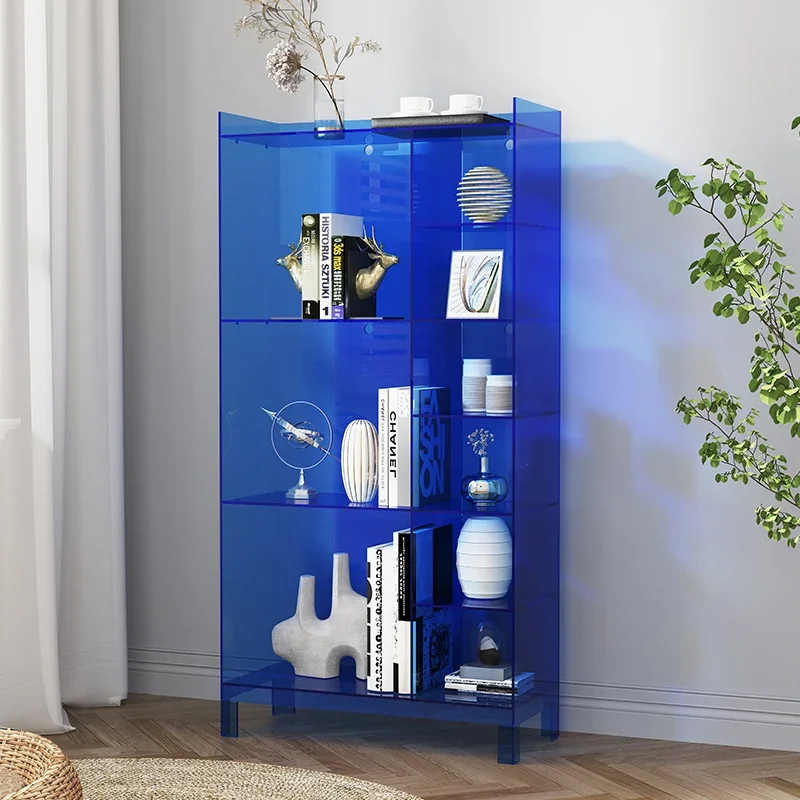 

Nordic acrylic jewelry bookshelf floor-to-ceiling living room storage display rack figure rack bathroom shelf multi-layer shelf