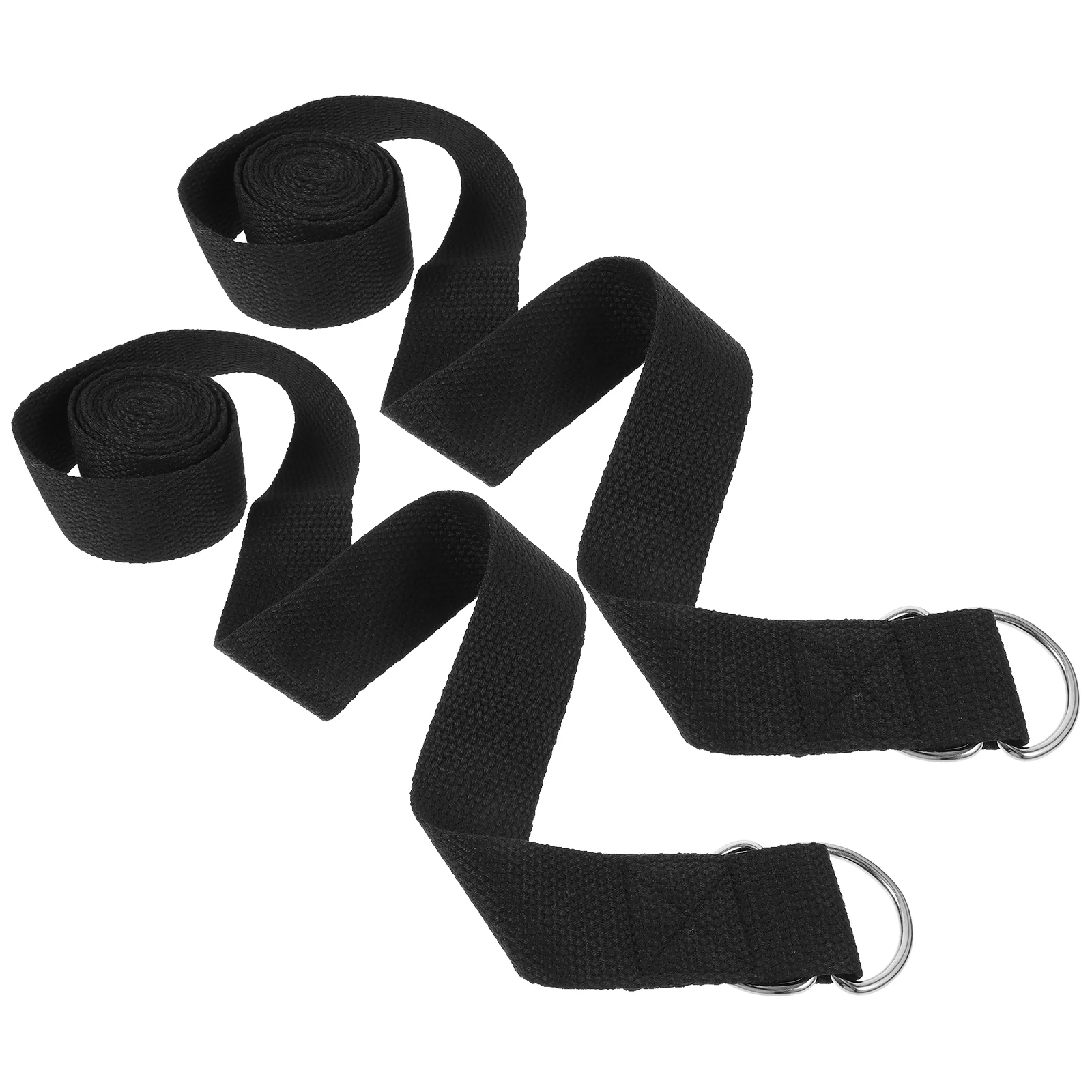 2 Pcs 스트레치 밴드 요가 스트랩 전문 리본 운동 가정용 피트니스 운동 다목적 스트레칭