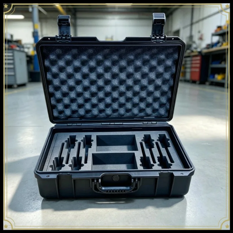 Wireless Microphone Storage Case, Beltpack Transmitter Organizer Box for Headset Mic, AMS Receiver Carry Case