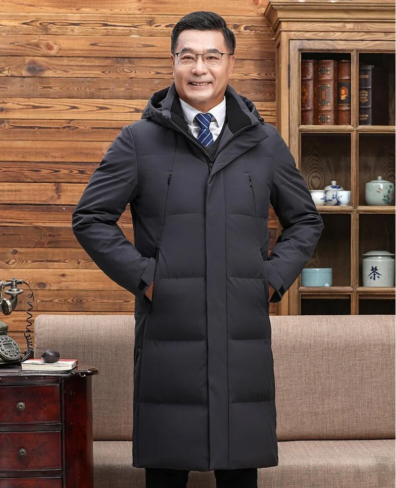 

Windbreak Hooded Parkas Male Padded Long duck down Jacket Parkas New Men Casual Parkas Men Wind Breaker Outdoor Snow Jacket