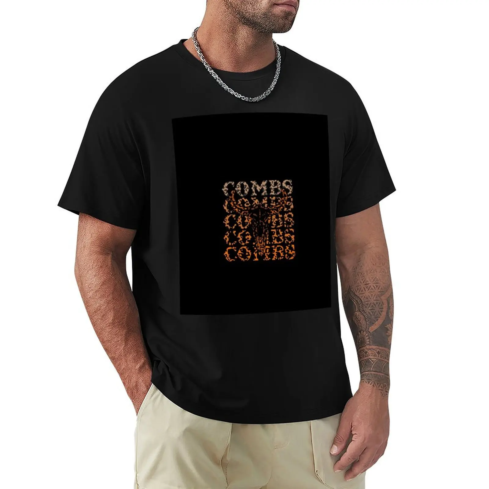 

Combs Crazy Bullhead T-Shirt Anti-Fade Casual Tee Shirt