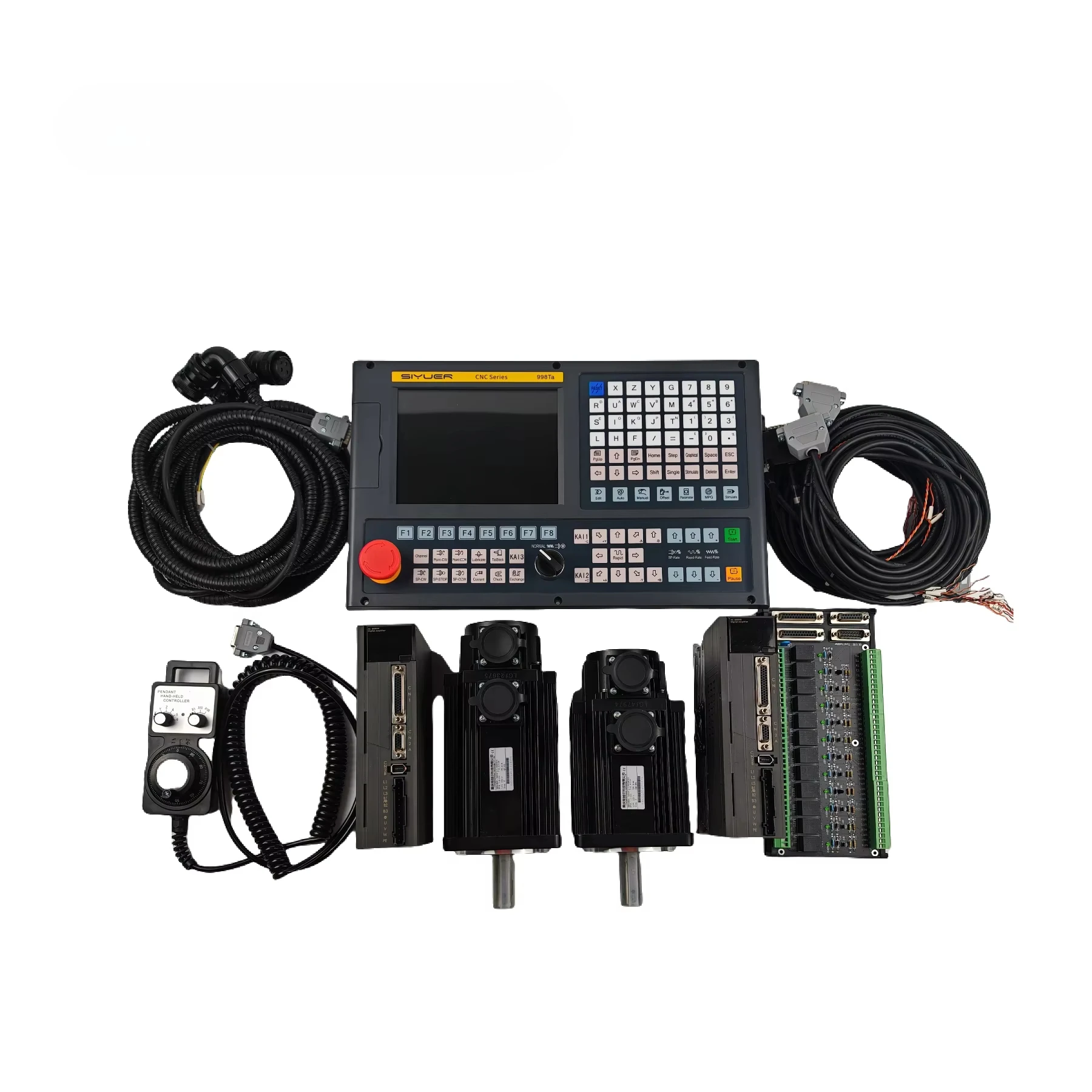 High Precision Siyuer 998Ta CNC Controller 2 Axis Mini Metal Lathe Turning Center Machine Control Panel Motor Kit Replace Newker