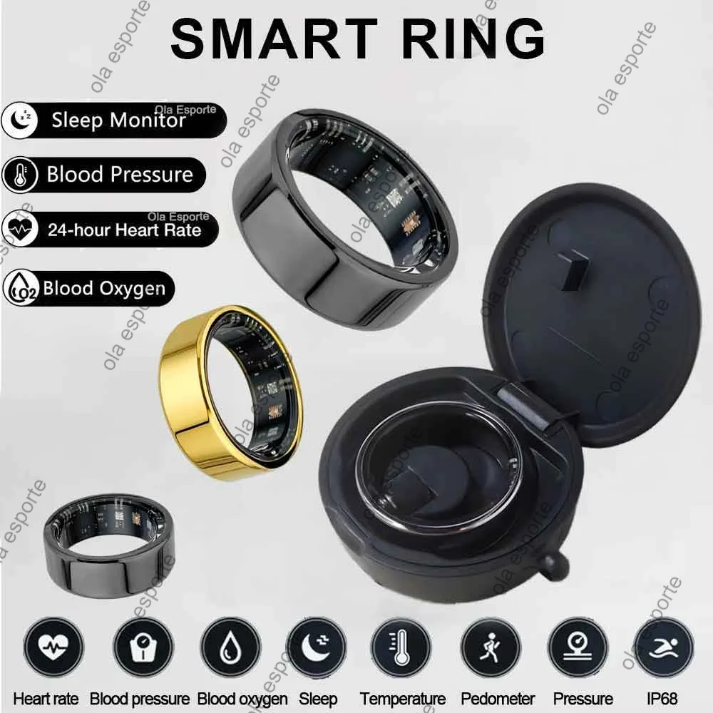 New SR02 Smartring For Women Men Military Grade Titanium Steel Shell Health Monitor Waterproof Multi-sport Modes Ring For Xiaomi