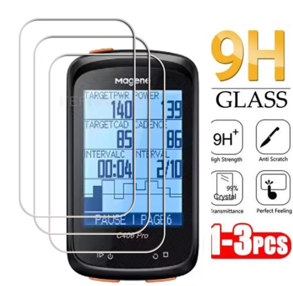 

1-3 PCS 9H HD Original Tempered Glass For Magene C606 Pro GPS C406 C506 MageneC606 Screen Protection Protector Cover Film
