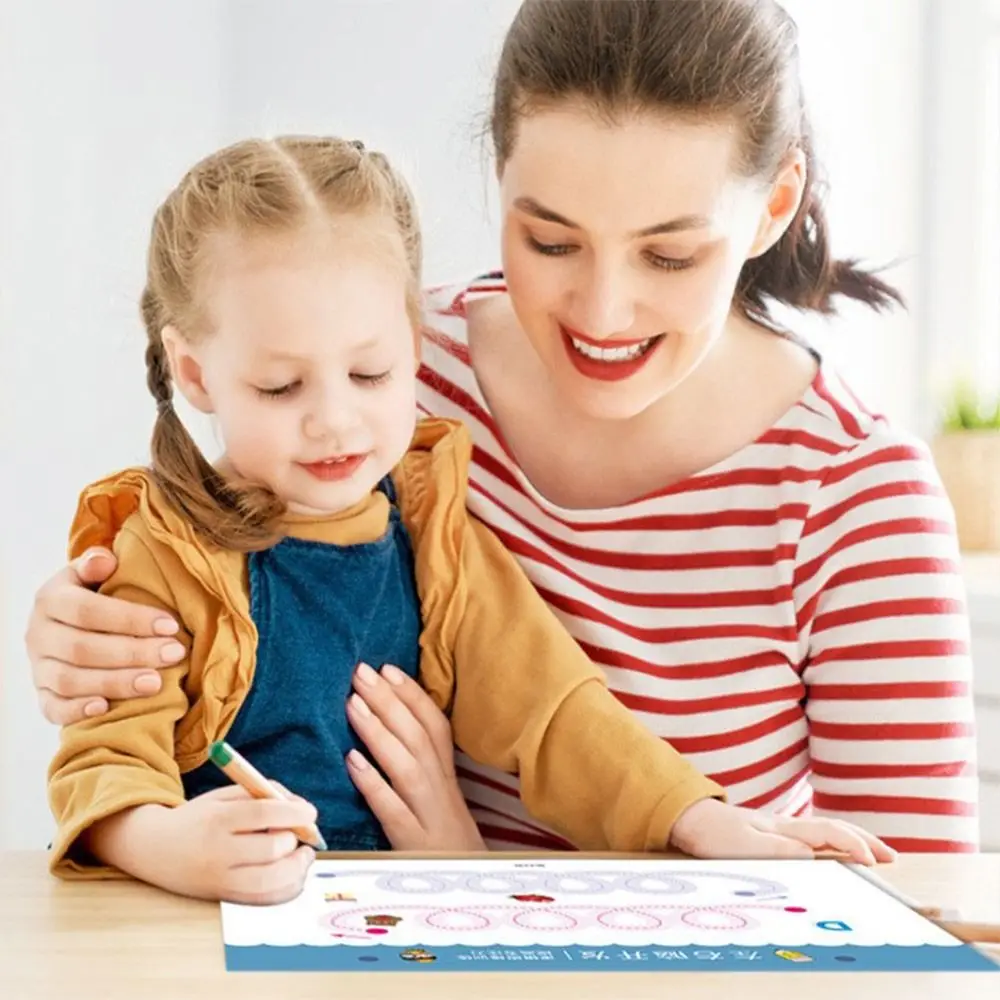 

Многоцелевая многоразовая учебная книга для управления ручкой, раннее образование, книга для рисования, тетрадь для рисования, рабочая тетрадь для магической трассировки