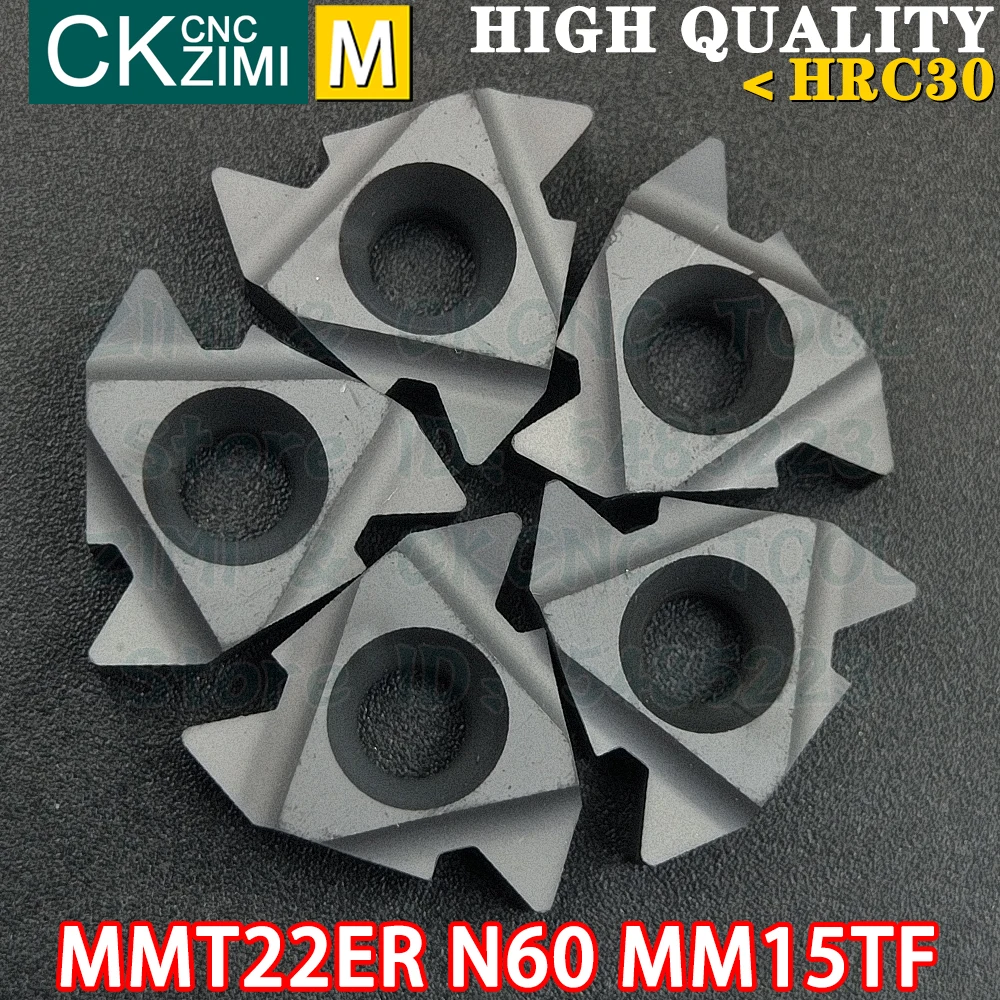 

MMT22ER N60 MM15TF 22ER N60 carbide inserts External thread threaded inserts Tool CNC Metal lathe turning tools for SER SNL tool